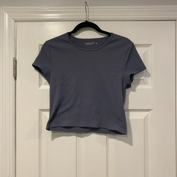 Abercrombie & Fitch Tops - Abercrombie & Fitch Soft A&F Collection Ribbed Crewneck Crop T-shirt